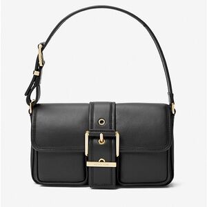 Michael Kors Medium Colby Black Shoulder Bag w/ Gold Accents | MSRP: $298